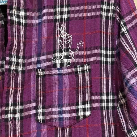 Disney Cakeworthy Purple Plaid Shirt - Picture 3 of 5